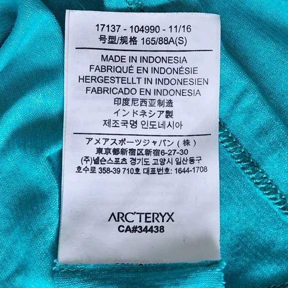 Arc'Teryx Tolu Tank Top Womens Small Activewear Yoga Workout Running Turquoise - Picture 10 of 12